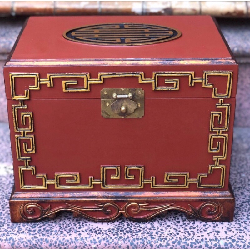 Hộp tráp gỗ sơn mài giả cổ size 20x20cm và 30x30cm