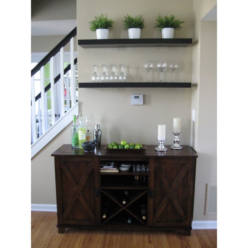 Kệ treo tường 1 thanh gỗ hộp dài 100cm sâu 24cm dày 3,5cm khung thép phía trong chắc chắn thẩm mỹ (Đen) đa năng | BigBuy360 - bigbuy360.vn