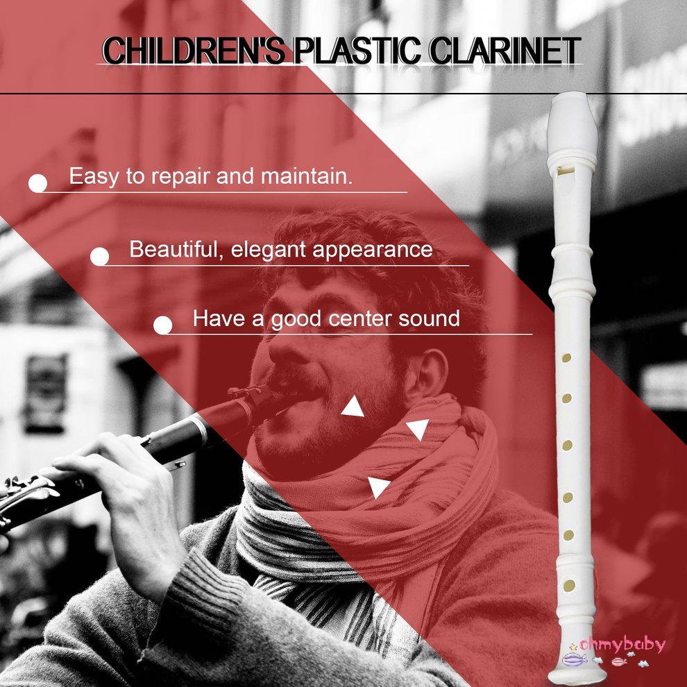 Nhạc cụ làm bằng nhựa ABS màu trắng cho trẻ em Máy ghi âm nhạc Soprano Sáo dài