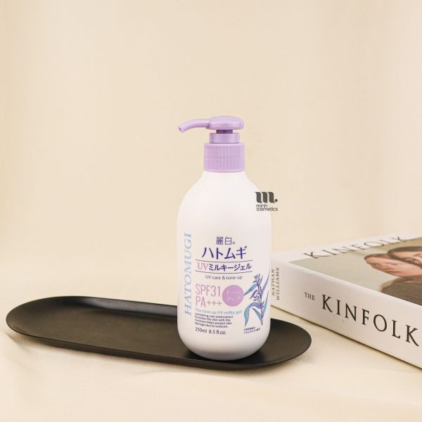 Sữa dưỡng thể nâng tông ý dĩ Hatomugi The Tone Up UV Milky Gel 250ml