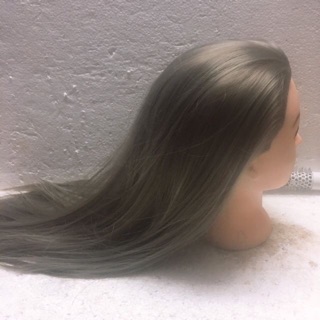 Đầu manocanh học cắt tóc màu xám khói Chuyên để học cắt