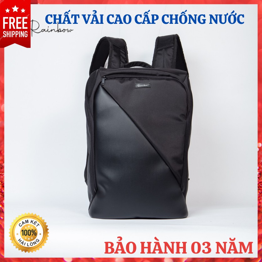 Balo nam đẹp, balo laptop phối da cao cấp, chất vải canvas chống nước, siêu bền bỉ, kiểu dáng thời trang - Hàng cao cấp