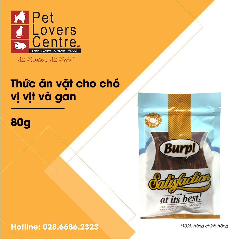 Thức ăn vặt cho chó BURP DUCK MEAT WITH LIVER 80g