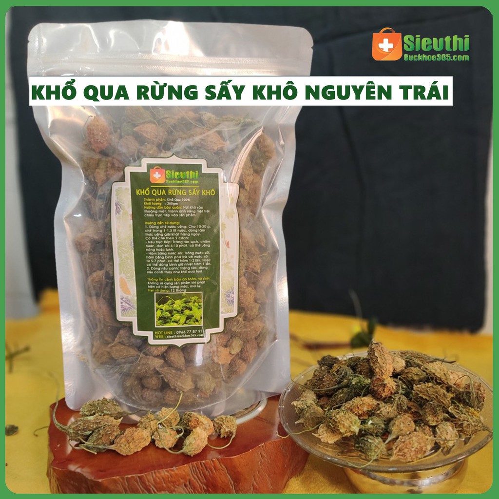 Khổ Qua Rừng Sấy Khô Hỗ Trợ Tiểu Đường Hạ Huyết Áp Bịch 500G