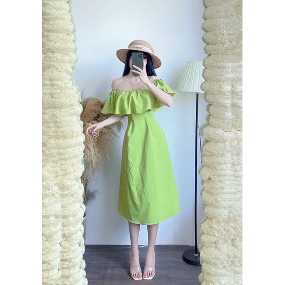 Đầm trễ vai bèo ngực maxi Sun Fashion