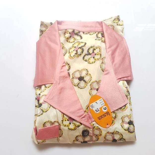 Pijama Dài Tay Ngắn Lụa Họa Tiết size 45-65kg  ྆ ྇ ྇