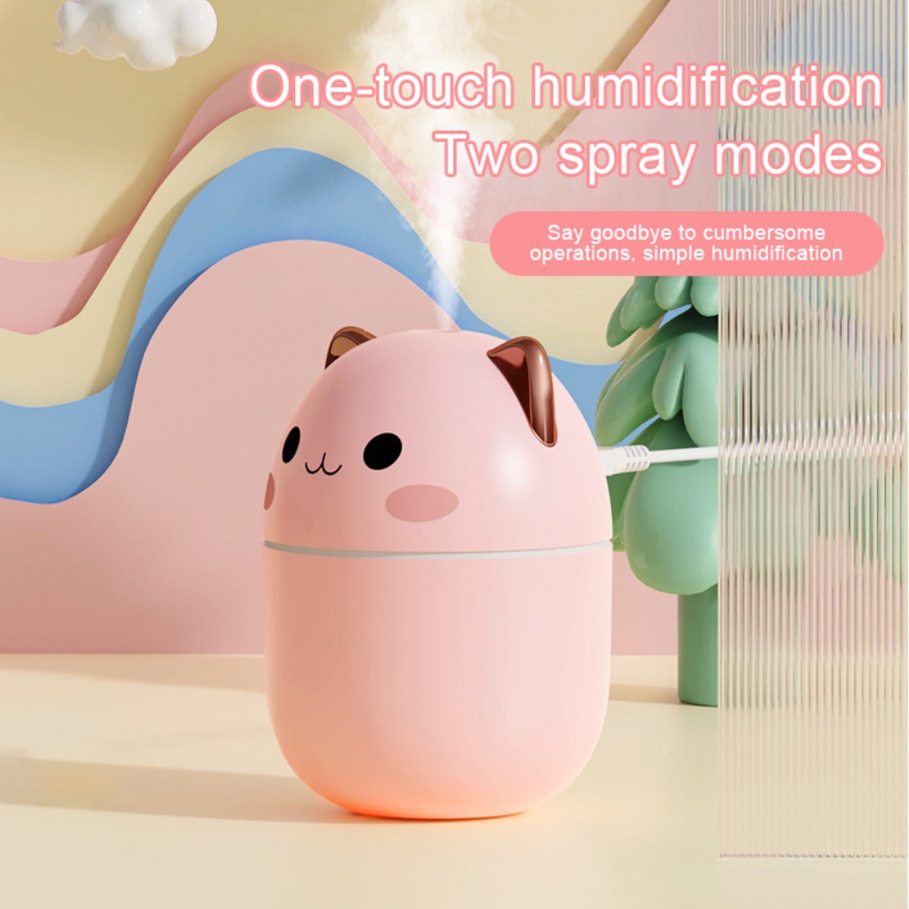 Máy khuếch tán tinh dầu Tạo Độ Ẩm Không Khí 250ML Hình Thú Cưng Dễ Thương Nhiều Màu Sắc Dùng Trong Phòng Ngủ / Văn Phòng