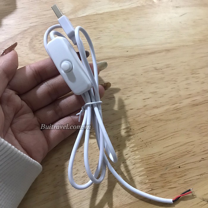 Dây nối công tắc đầu cắm USB- Dây cáp công tắc két nối USB cho đèn led- Bụi Travel
