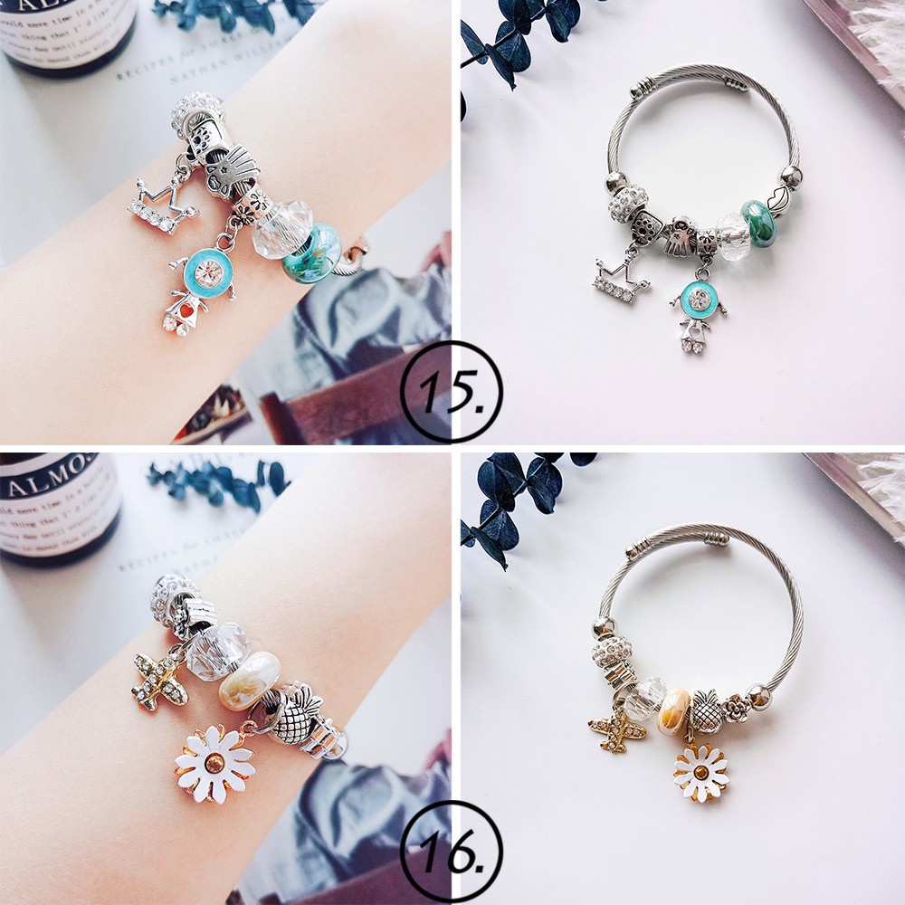 Combo 20 vòng tay charm thép không gỉ cao cấp | HARMONY ACCESSORIES