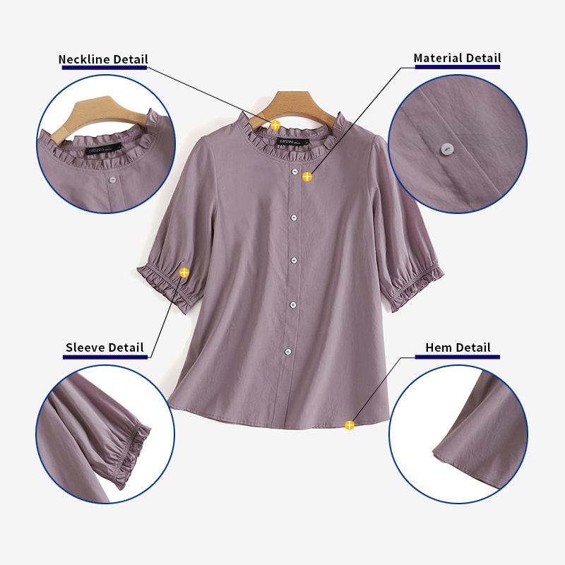 Áo kiểu ZANZEA tay lỡ 3 / 4 thời trang cho nữ