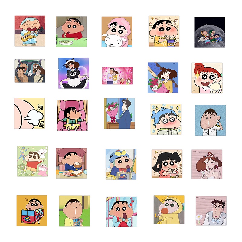 Set 50 Sticker Shin-Chan Dán Trang Trí Xe Đạp
