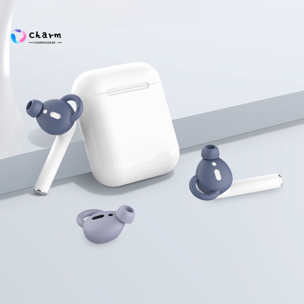 Bộ 2 nút bọc đầu tai nghe bằng silicon chống trượt thích hợp cho Airpods 1 / 2