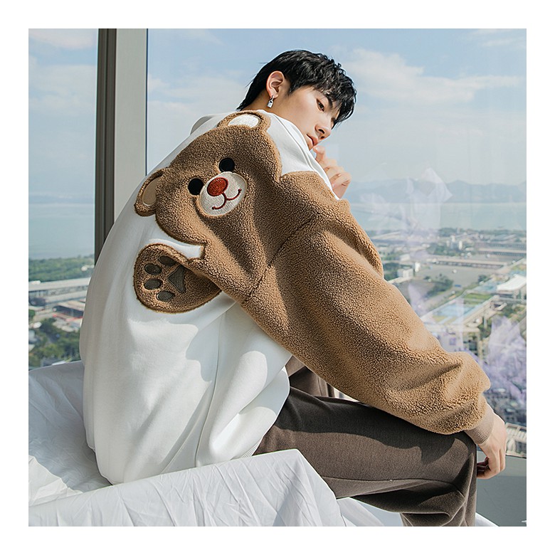 Áo thun tay gấu form rộng unisex nam nữ AE00
