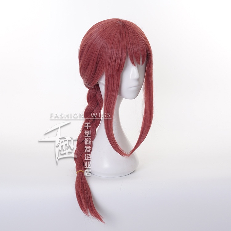 Tóc giả dài màu hồng bằng sợi tổng hợp dùng cho cosplay nhân vật anime
