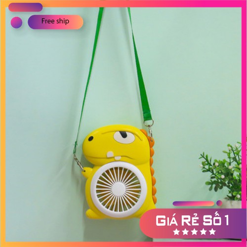 Quạt mini cầm tay tích điện Coldux hình khủng long dễ thương có dây đeo gọn nhẹ tiện lợi dễ mang theo hàng nội địa trung | BigBuy360 - bigbuy360.vn