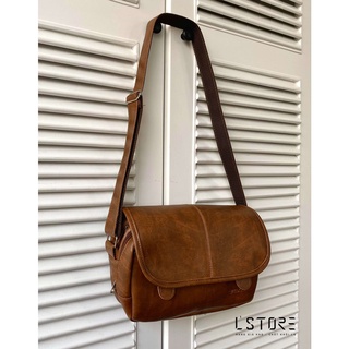Túi Đeo DA Cao Cấp UNISEX NÂU TRẦM CÔNG SỞ