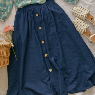 chân váy dài linen 3