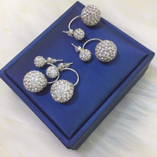 Bông tai dior pha lê cong