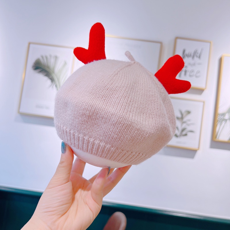 Mũ Beret Dệt Kim Phong Cách Thu Đông Mới Cho Bé Gái
