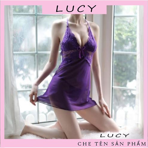 Váy Ngủ Sexy 1710, Vải Mỏng Nhìn Xuyên Thấu, Phối Ren Đẹp Mắt, Gợi Cảm | BigBuy360 - bigbuy360.vn