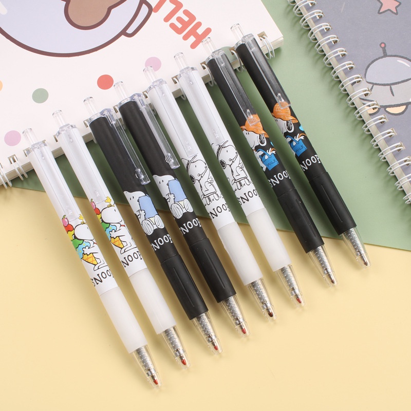 1 Bút Gel Dạng Nhấn Mau Khô Họa Tiết Chú Chó Hoạt Hình Dễ Thương 0.5mm