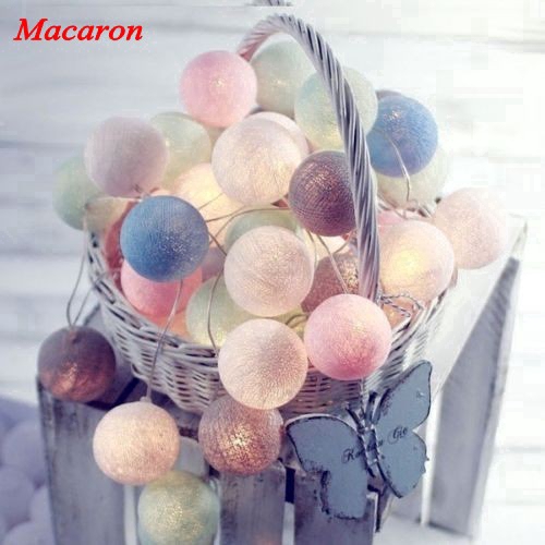 Dây đèn led 3m 20 bóng cotton trang trí tiệc cưới