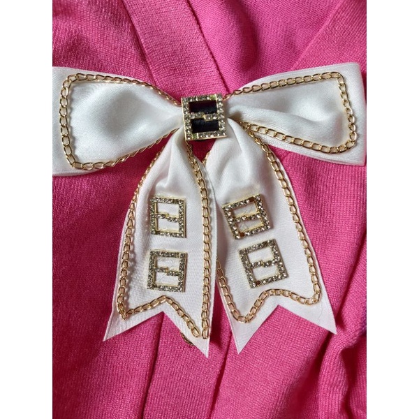 Cadigian Dáng Ngắn  Kèm Tag Nơ Rời Phong Cách Vintage