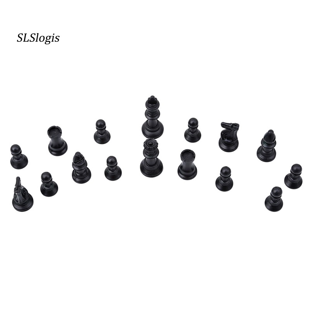 Set 32 Quân Cờ Trung Cổ Bằng Nhựa Màu Trắng Đen 65 / 75 / 95mm