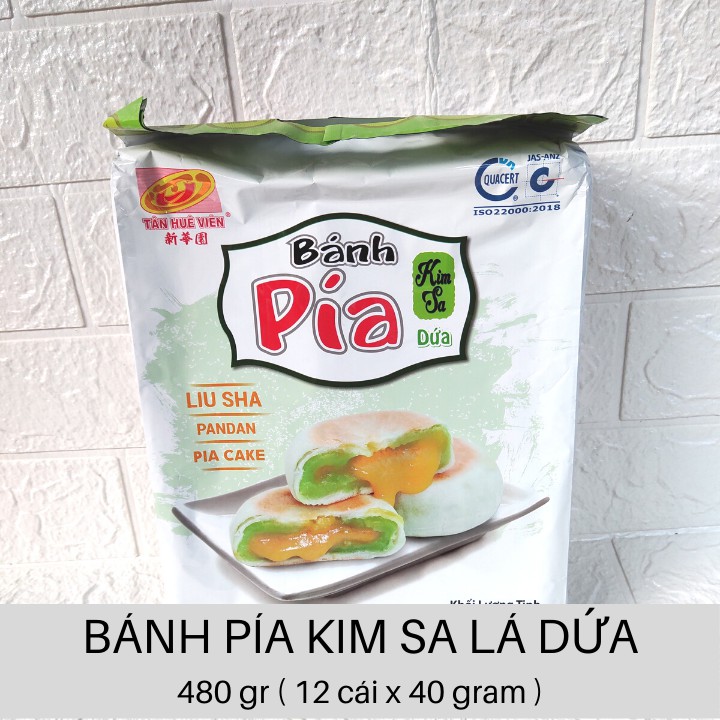 Bánh pía kim sa dứa Tân Huê Viên 480g ( 12 cái  ) - Bánh pía mini tan chảy