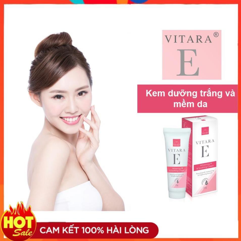 Kem dưỡng ẩm và ngừa lão hóa da Aloe Vera Vitara E Whitening & Soothing Cream thái lan 25g