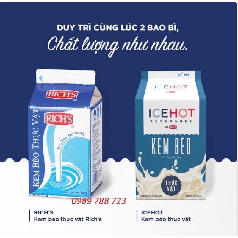 Kem béo thực vật 454gr