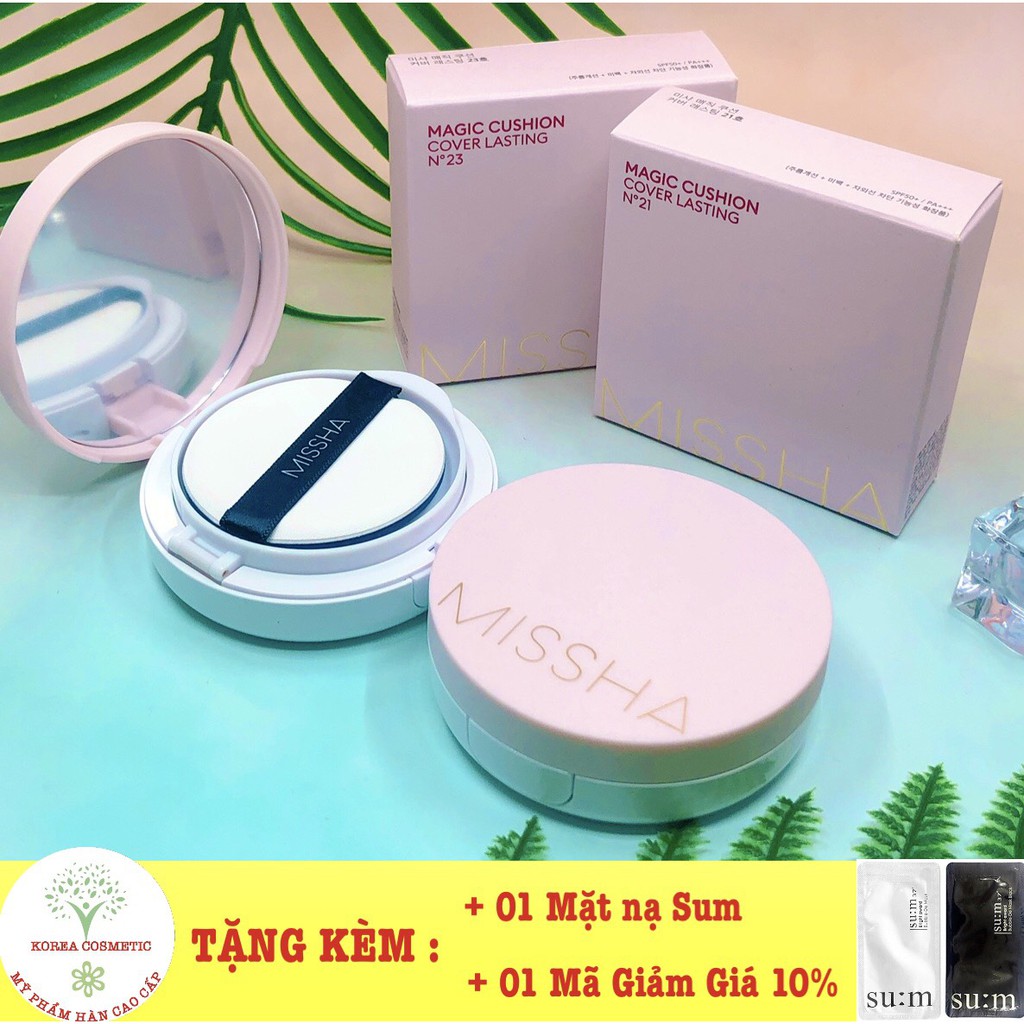 Phấn nước Missha 💖 Freeship từ 150K 💖 Giảm 20K Khi Nhập [ MIPHAM20K ] 💖 Phấn Nước Missha Magic Cushion Cover Lasting