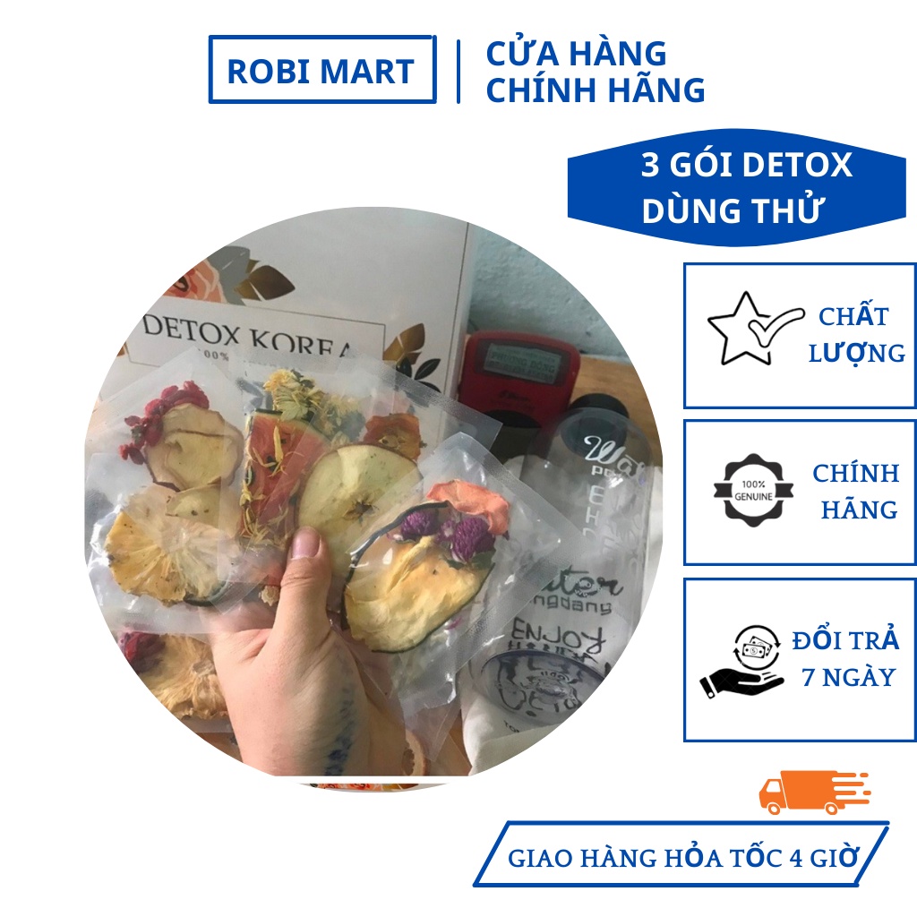 3 gói Detox Robimart hoa quả sấy lạnh thanh lọc cơ thể dùng thử
