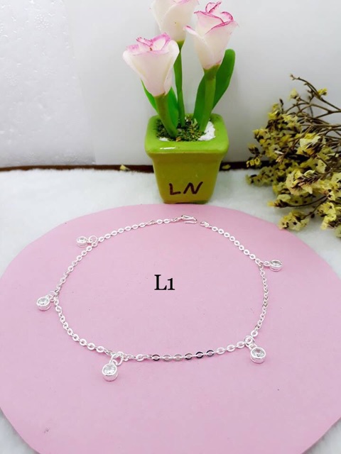 [ hải dương jewelry ] LẮC CHÂN NỮ BẠC TA CAO CẤP 925 - Ảnh chụp thật giá tại xưởng cam kết bạc chuẩn cho khách hàng