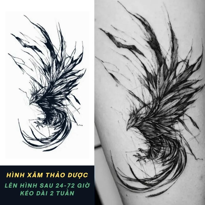 Hình Xăm Tạm Thời Funtattoo Đại Bàng Thời Trang G10 Kéo Dài 15 Ngày