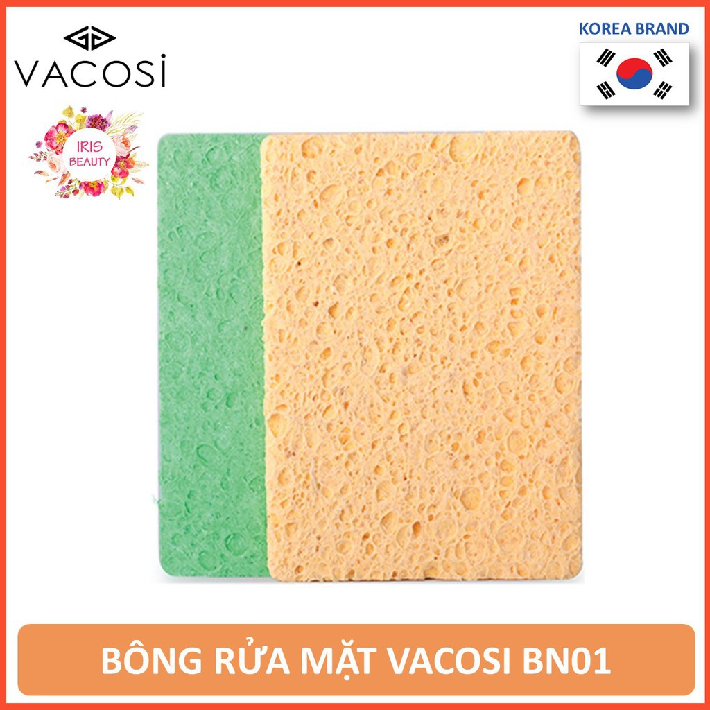 BÔNG NỞ RỬA MẶT VACOSI BN01 (gói 2 miếng)