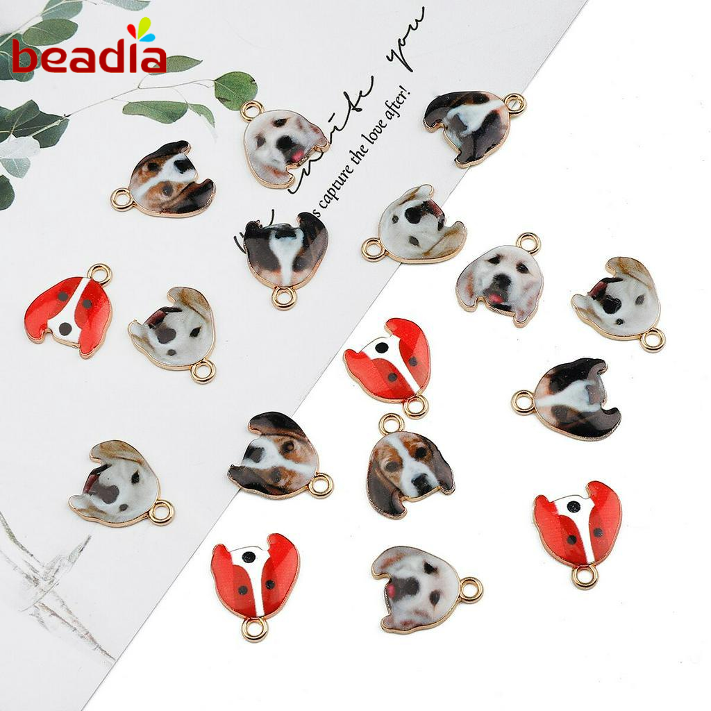 Set 4 mặt vòng cổ Beadia hình chú cún dễ thương