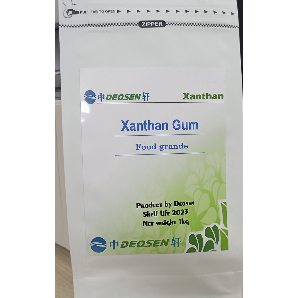 Xanthan Gum (food): Chất làm dày, chất làm đặc, chất ổn định được sử dụng để tạo độ nhớt cho thực phẩm, mỹ phẩm
