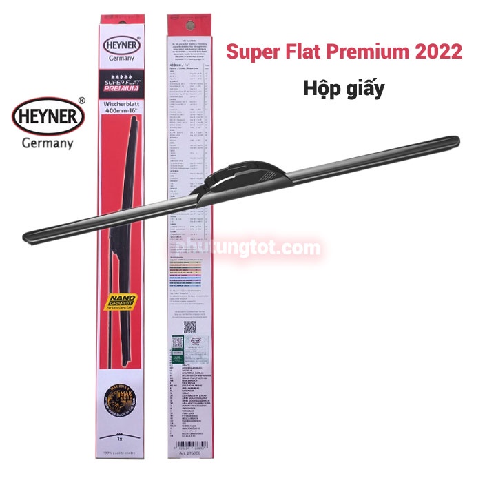 Gạt mưa Heyner Germany Super Flat Premium Nano chính hãng đủ size