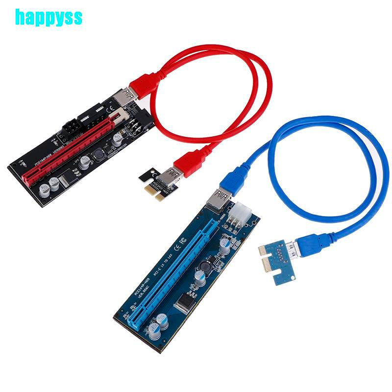 Card Mở Rộng Ha Ver009S Pci-E Riser Card 009s Pci Express 1x Sang 16x 4pin 6pin Sata