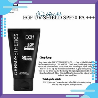 Kem Chống Nắng DBH 60ml SPF50+ ( EGF Chất Tăng Trưởng Biểu Bì Da )  USA  [ Chính -Hãng ]
