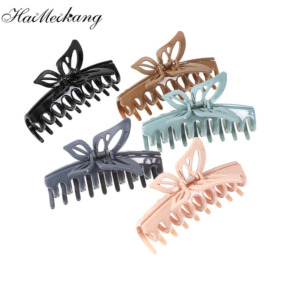 Kẹp tóc HAIMEIKANG hình bướm màu sắc ngọt ngào phong cách Hàn Quốc cho nữ
