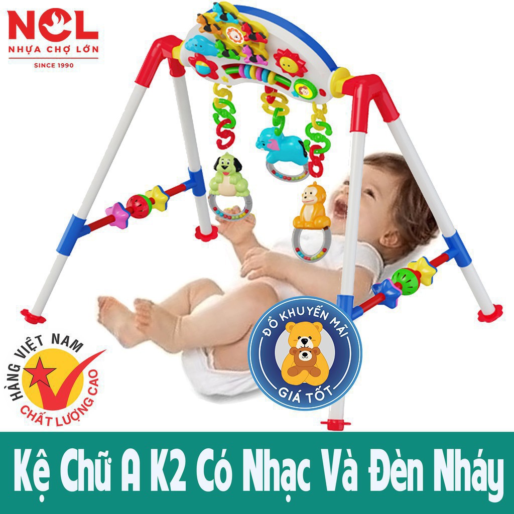 2 chiêc Kệ chữ a k2 bb9 cho bé sơ sinh vận động có nhạc, đèn nhựa Chợ Lớn ltn56