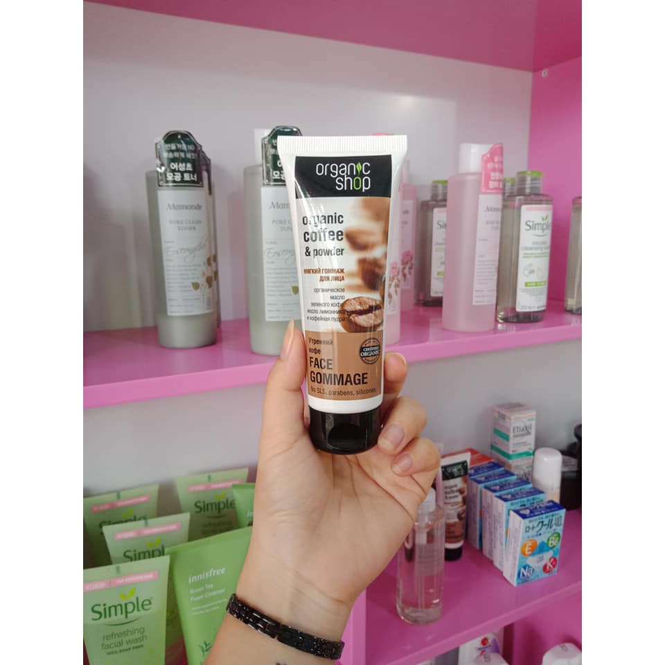 Tẩy da chết face cafe oganic