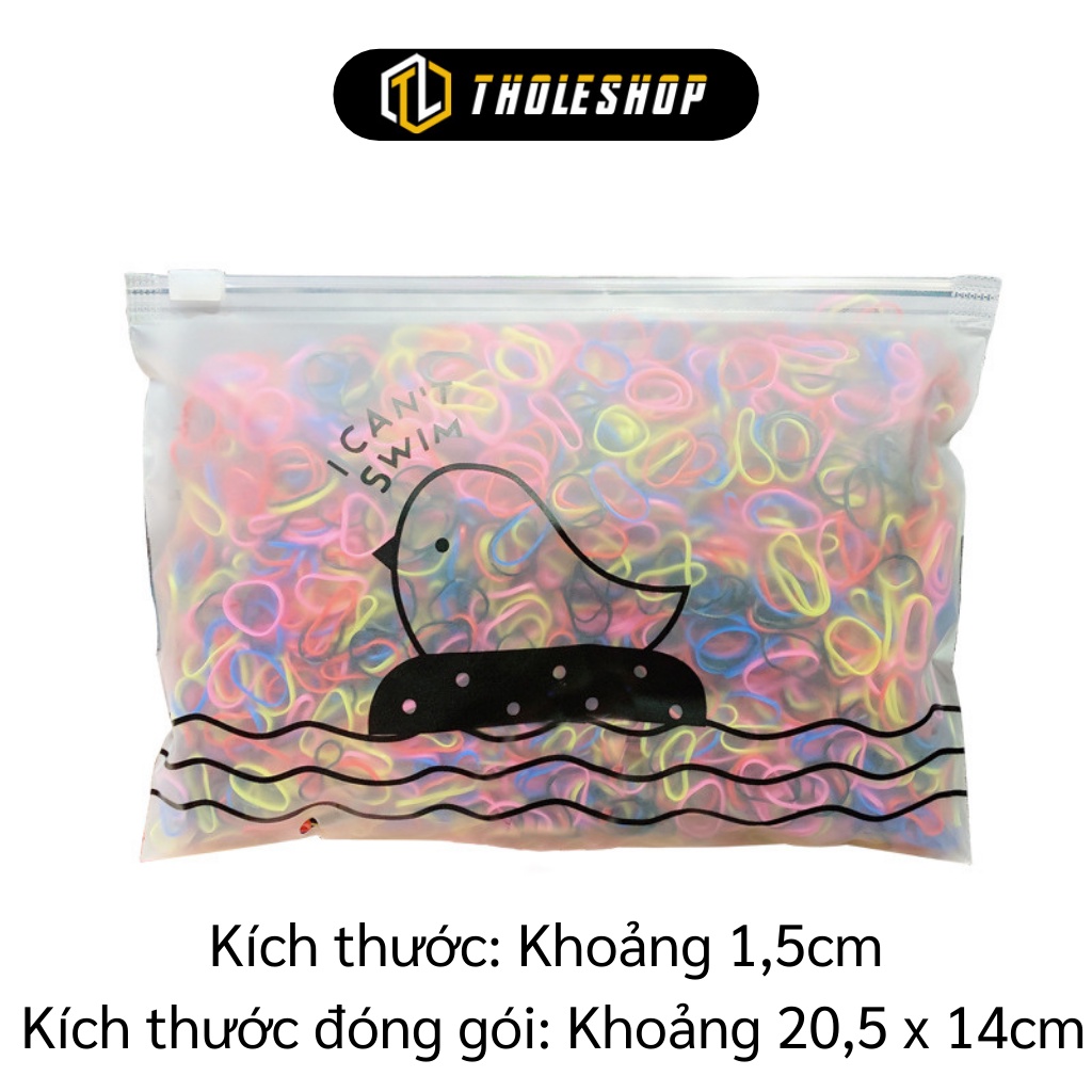 Thun Buộc Tóc - Túi Zip 1000 Dây Su Cột Tóc Đàn Hồi Nhiều Màu Sắc Cho Bé Gái 9299