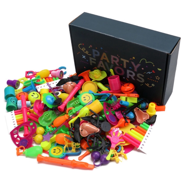 Bộ đồ chơi 120 món dự tiệc nhiều kiểu hỗn hợp dùng trong tiệc sinh nhật/Pinata/lễ Carnival/trao thưởng trong lớp học