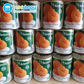 Đào Ngâm Kronos hộp 820g ( Đào miếng ngâm )