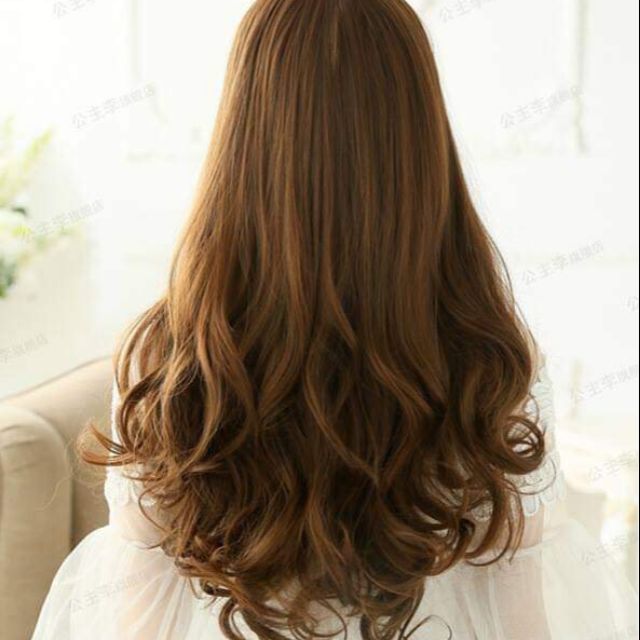Tóc giả nguyên đầu XOĂN ngang lưng sản xuất từ sợi tơ nhật (ẢNH THẬT Ở CUỐI)