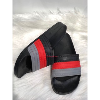 DÉP BÁNH MÌ 3 SỌC (ĐEN-ĐỎ-XÁM)