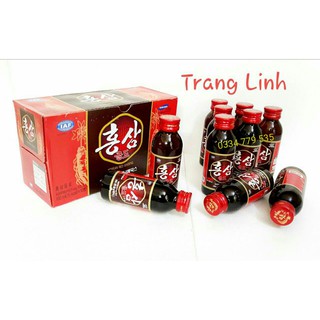 Combo 4 hộp nước hồng sâm chính hãng hàn quốc, 40 chai x 100ml